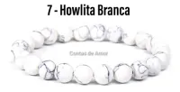 Pulseira De Pedra Howlita Branca  - Foto 2
