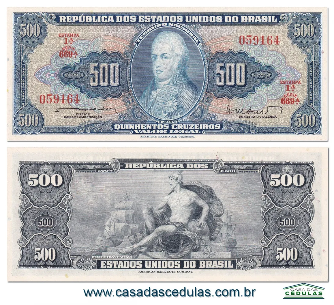 C047 - 500 Cruzeiros (D. João VI) - Fe
