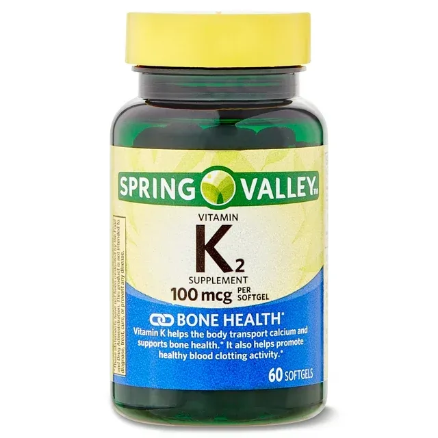 Spring Valley K2 100mcg C/60 Softgel Importado Imagem