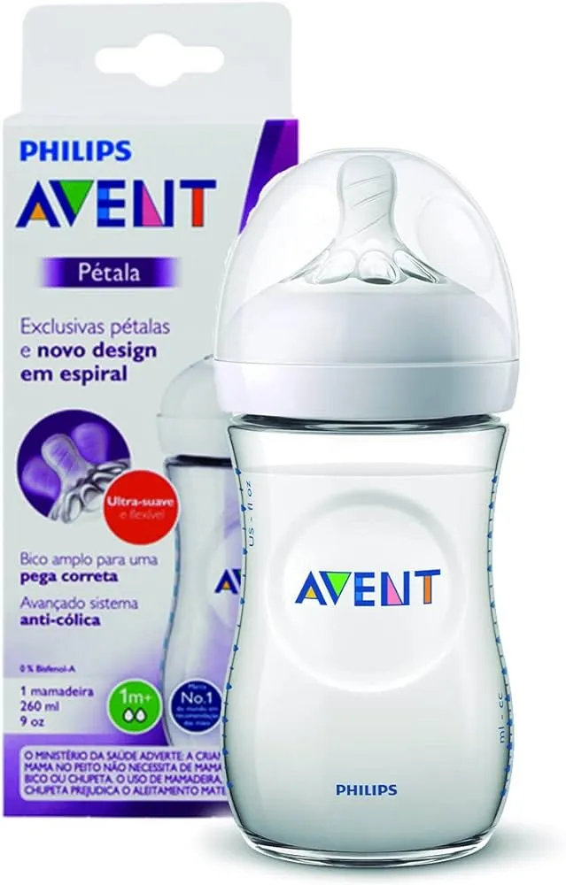 Mamadeira Pétala Philips Avent Transparente SCF033/17 - 260ml - 1m+ Imagem