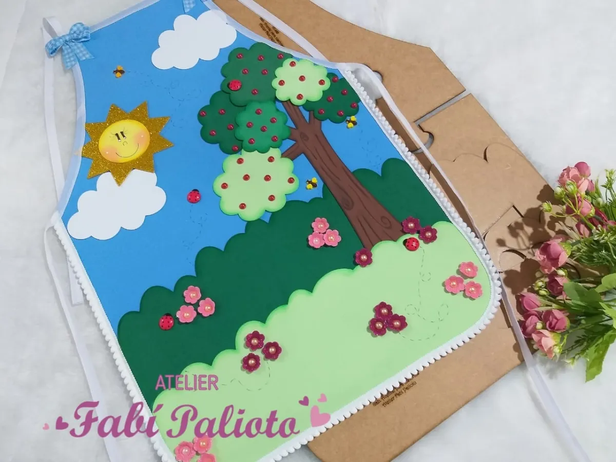 G1.483  Gabarito de Moldes  em MDF Avental Para Contação de Histórias