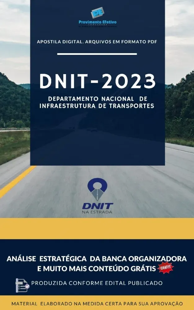 Apostila DNIT Analista Infraestrutura Engenharia Civil Ano 2023 Imagem