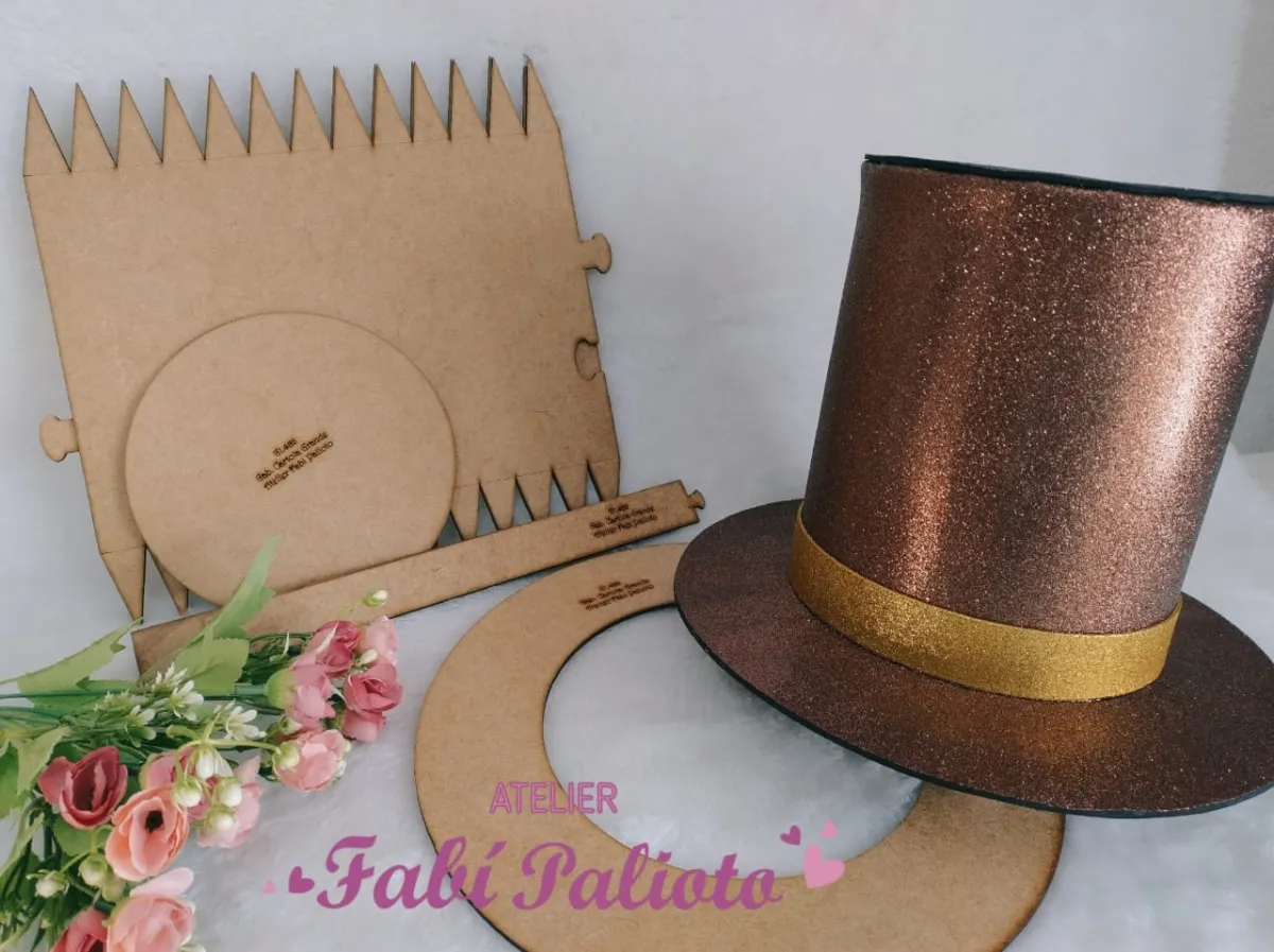 G1.482  Gabarito de Moldes  em MDF Cartola Grande