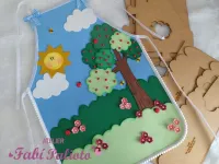 G1.483  Gabarito de Moldes  em MDF Avental Para Contação de Histórias - Foto 3