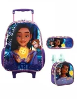 Kit completo mochila lancheira e estojo WISH Original