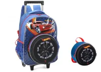 Kit Mochila e lancheira Hot-Wheels c; alça de costas Original - Foto 2