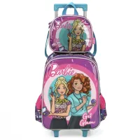 Kit Mochilete e Lancheira Barbie Roxo Original 