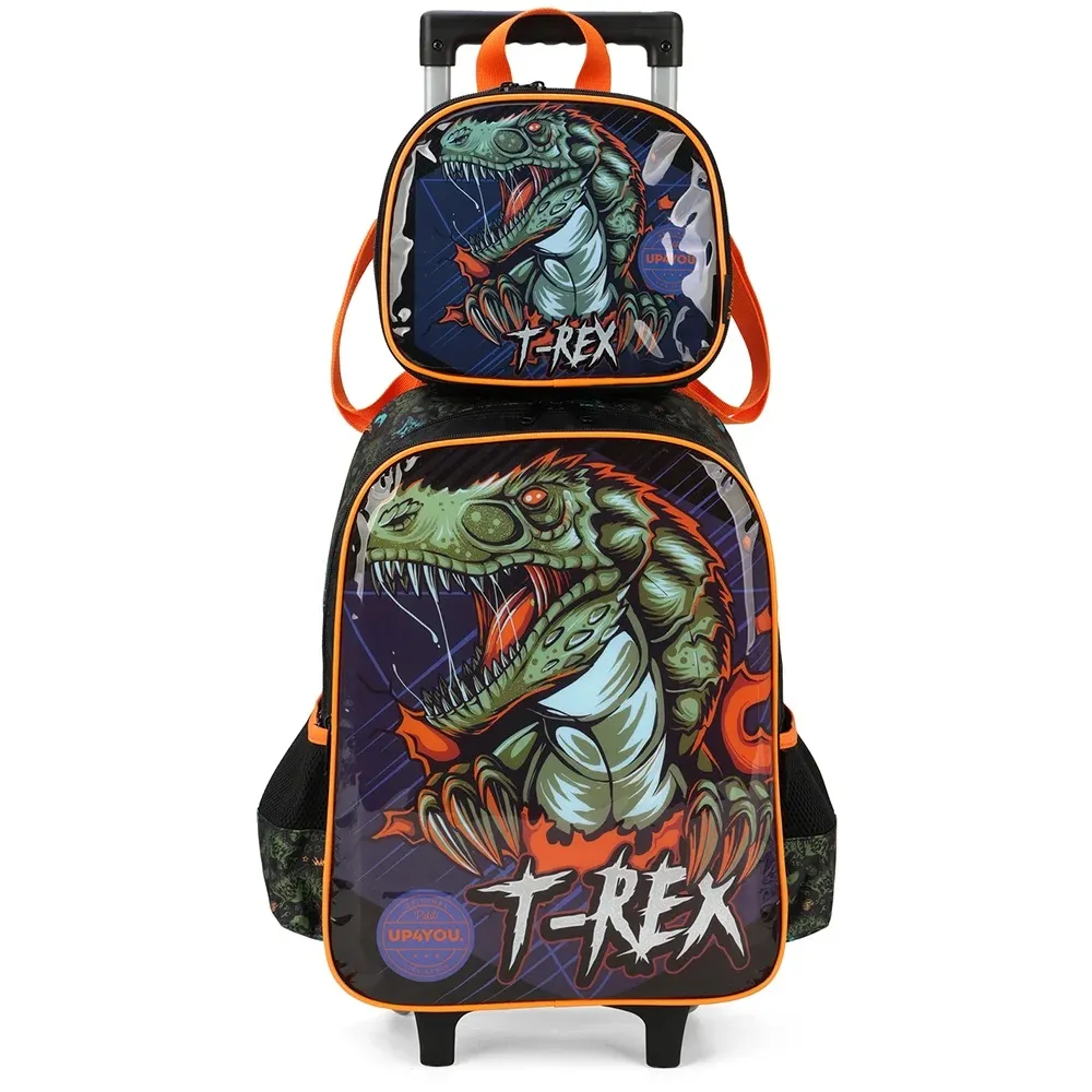 Kit Mochila e lancheira T-REX Preto Luxcel  Imagem