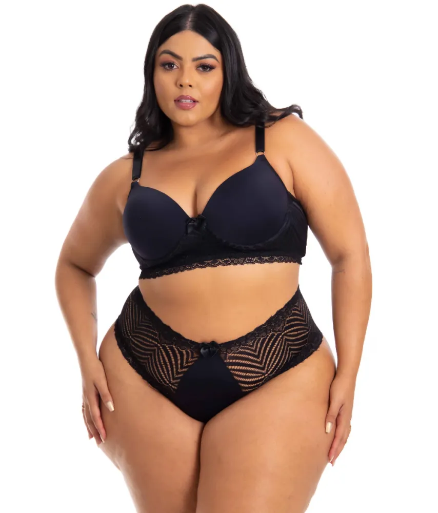 CONJUNTO CALESSON PLUS SIZE - DARA.                                                                                                                        LIBYSEXSHOP Imagem