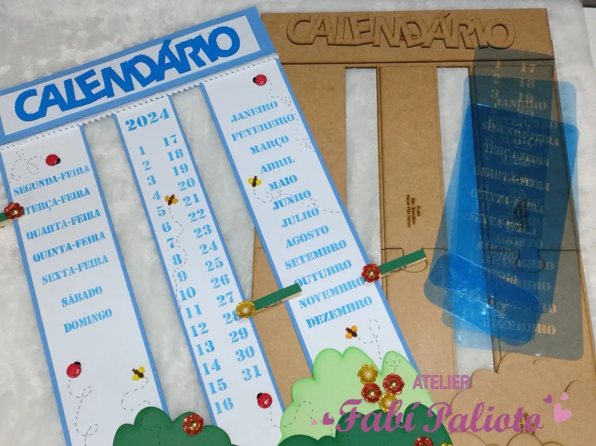 G1.484  Gabarito de Moldes  em MDF  Calendário  Imagem