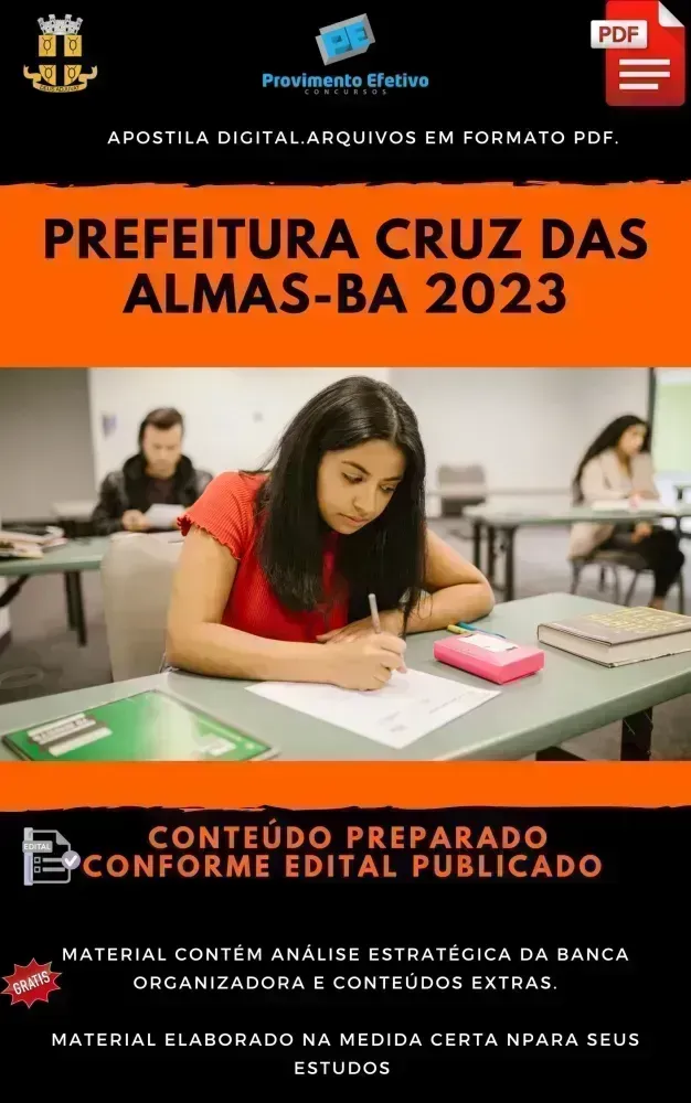 Apostila Pref Cruz das Almas BA Pedagogo  2023  Imagem