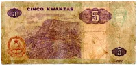 Angola - 5 Kwanza - Cédula Estrangeira - BC - Foto 2
