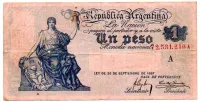 Argentina - 1 Peso - Cédula Estrangeira - UTG