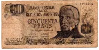 Argentina - 50 Pesos - Cédula Estrangeira - BC