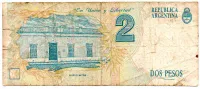 Argentina - 2 Pesos - Cédula Estrangeira - R - Foto 2