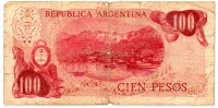 Argentina - 100 Pesos - Cédula Estrangeira - UTG - Foto 2