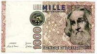 Itália - 1000 Lire - Cédula Estrangeira - Pequena marca de caneta