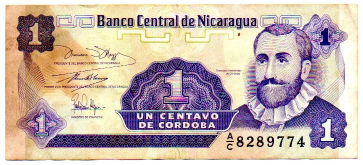 Nicarágua - 1 Centavo de Cordoba - Cédula Estrangeira - MBC