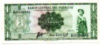 Paraguai - 1 Guarani - Cédula Estrangeira - MBC/Sob