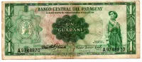 Paraguai - 1 Guarani - Cédula Estrangeira - UTG