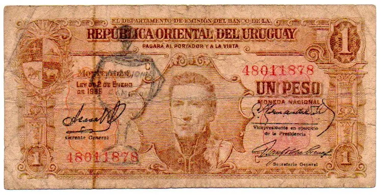 Uruguai - 1 Peso - Cédula Estrangeira - UTG