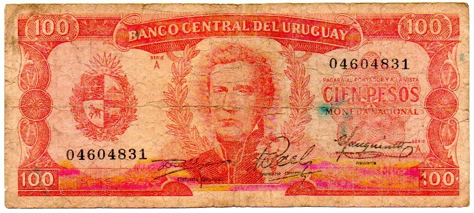 Uruguai - 100 Pesos - Cédula Estrangeira - UTG