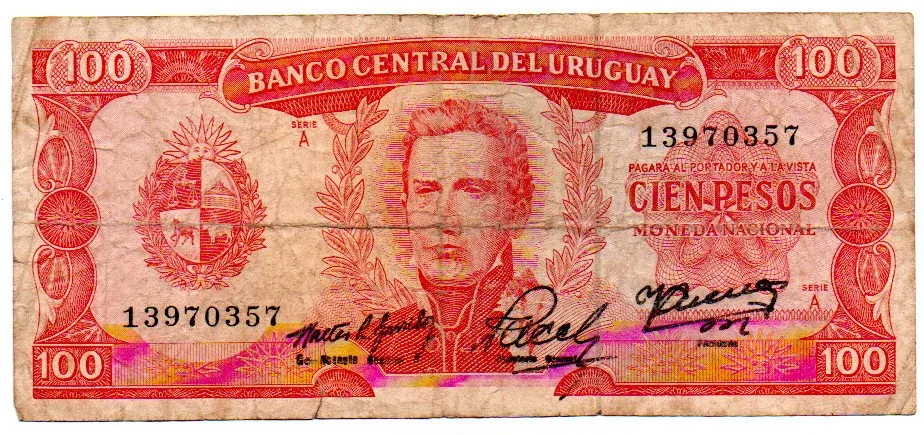 Uruguai - 100 Pesos - Cédula Estrangeira - UTG