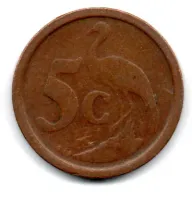 África do Sul - 1993 - 5 Cent - Foto 2