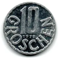 Áustria - 1977 - 10 Groschen