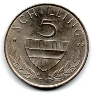 Áustria - 1972 - 5 Schilling