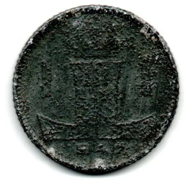 Bélgica - 1942 - 1 Franc - Ocupação Alemanha 2° Guerra