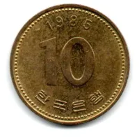 Coréia do Sul - 1985 - 10 Won