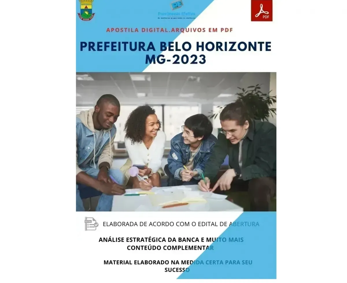 Apostila BH Belo Horizonte 2023 Ciência Computação Auditor de Controle Interno