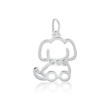 Pingente de prata 950 - Cachorrinho - 251444 Imagem