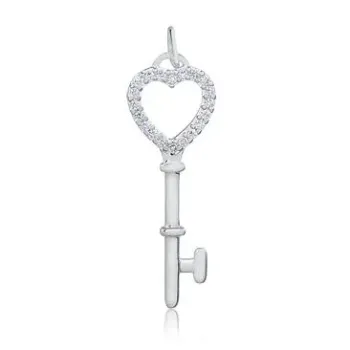 Pingente de Prata alta 925 -  chave - 251462