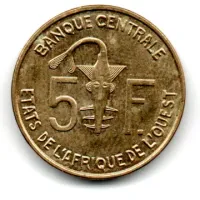 Estados do Oeste Africano - 2011 - 5 CFA Francs - Foto 2