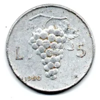 Itália - 1950 - 5 Lire