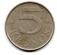 Suécia - 1984 - 5 Kronor - Foto 2
