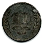 Holanda - 1942 - 10 Cents - Ocupação Alemanha 2° Guerra