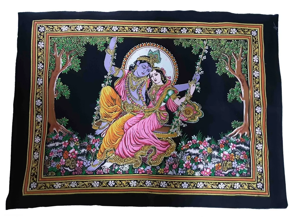Tapeçaria Pano Decorativo - Krishna & Raddha