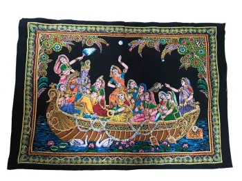 Pano Decorativo - Krishna, Raddha & Consortes