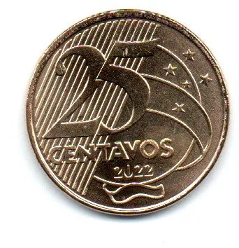 2022 - 25 Centavos - Moeda Brasil - Sob/FC Imagem