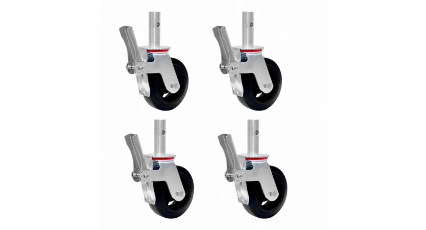 Kit Com 4 Rodízios Giratórios Com Freio Para Andaime - Jst