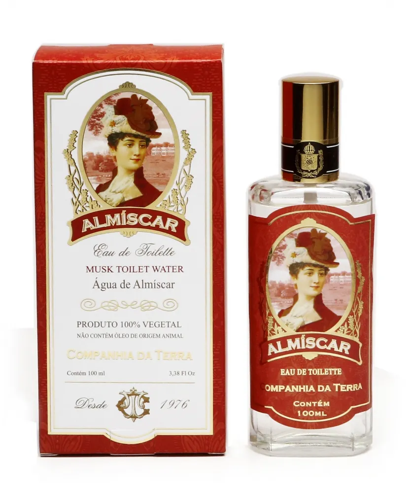 Água de Almí­scar - Perfume com óleo 100% vegetal.  Embalagem 100 ml, luxo, original.