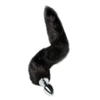 Plug Anal Metal 8 x 3,4cm Rabo 40cm - 6717 - Foto 5