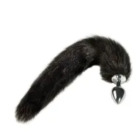 Plug Anal Metal 8 x 3,4cm Rabo 40cm - 6717 - Foto 2