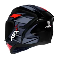 Capacete ASX City Start Preto Grafite Vermelho - Foto 2