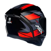 Capacete ASX City Start Preto Grafite Vermelho - Foto 4