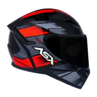 Capacete ASX City Start Preto Grafite Vermelho - Foto 5