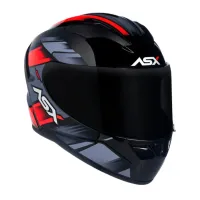 Capacete ASX City Start Preto Grafite Vermelho - Foto 6